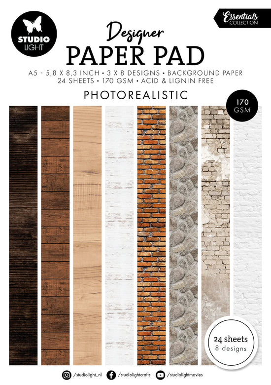 Studio Light Designer Paper Pad Photorealistic Essentials 24 Sheets