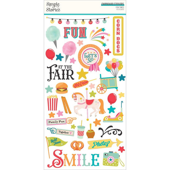 Simple Stories Chipboard Stickers 6"X12" Fun Times