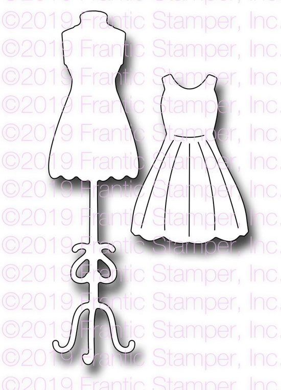 Frantic Stamper Precision Die - Small Dress Form