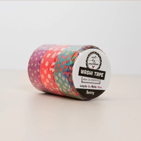 Washi Tape Dotty Art By Marlene 3 Pieces