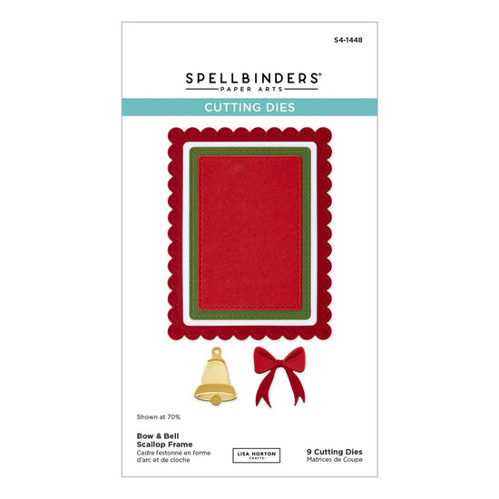 Spellbinders BOW & BELL SCALLOP FRAME ETCHED DIES