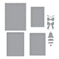 Spellbinders BOW & BELL SCALLOP FRAME ETCHED DIES