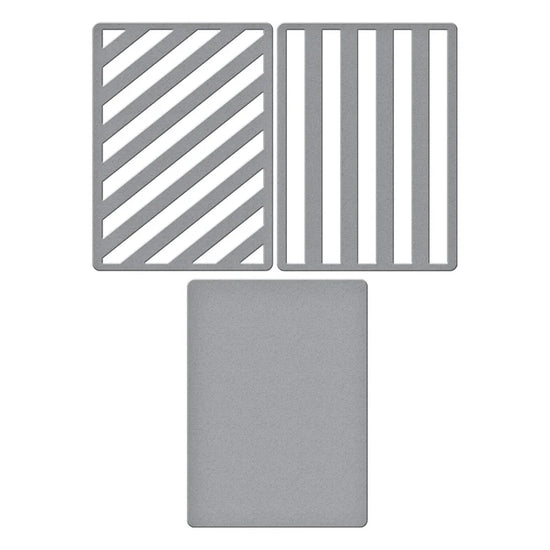 Spellbinders LOTS OF STRIPES ETCHED DIES