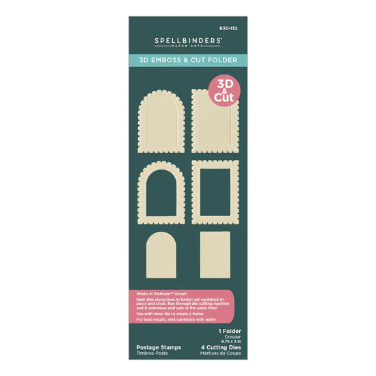 Spellbinders POSTAGE STAMPS 3D EMBOSS & CUT FOLDER
