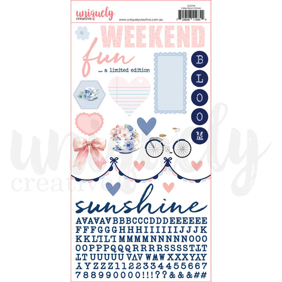 Uniquely Creative INDIGO BLOOM STICKERS