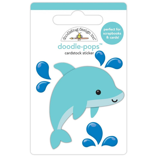 Doodlebug Doodle-Pops 3D Sticker Donnie Dolphin, Summer Fun