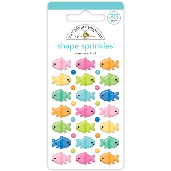 Doodlebug Sprinkles Adhesive Enamel Shapes Summer School, Summer Fun