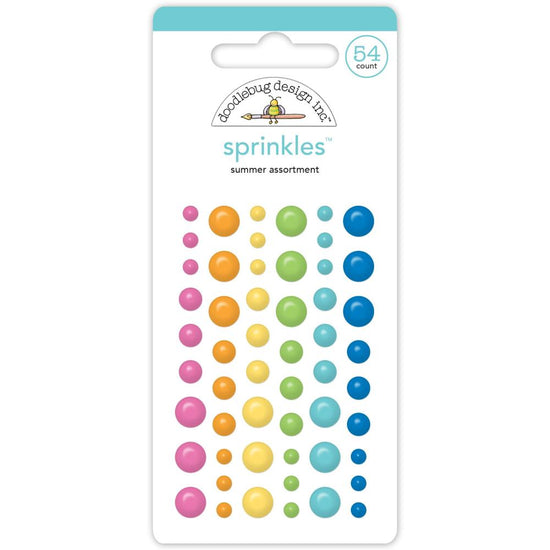 Doodlebug Sprinkles Adhesive Enamel Shapes Summer, Summer Fun