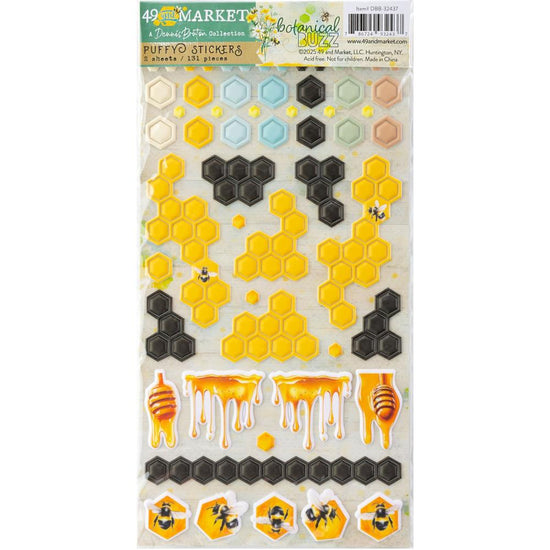 49 And Market Puffy Stickers Botanical Buzz