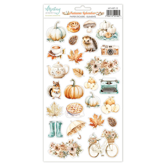 6 X 12 PAPER STICKERS - AUTUMN SPLENDOR - ELEMENTS