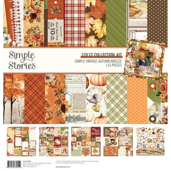 Simple Stories Collection Kit 12"X12" Simple Vintage Autumn Breeze