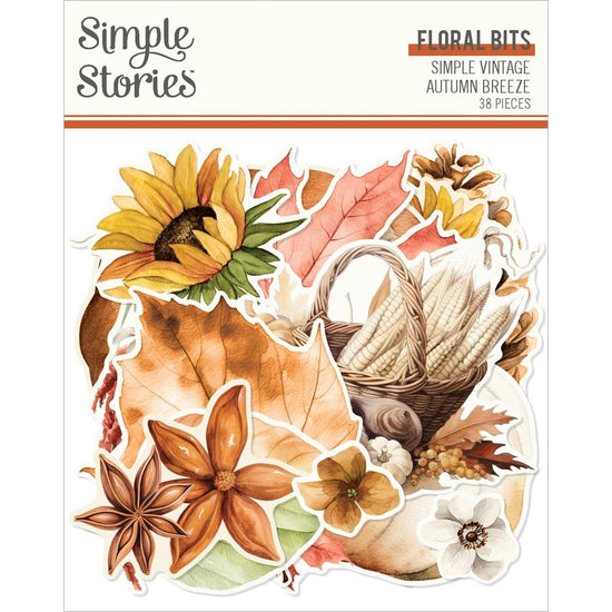 Simple Vintage Autumn Breeze Bits & Pieces Die-Cuts Floral