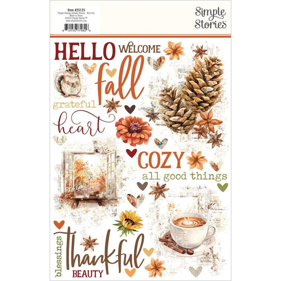 Simple Stories Rub-Ons Simple Vintage Autumn Breeze