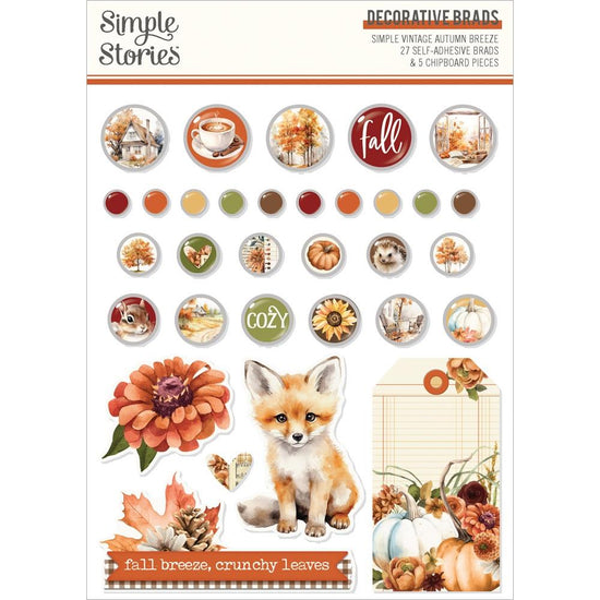 Simple Stories Decorative Brads Simple Vintage Autumn Breeze