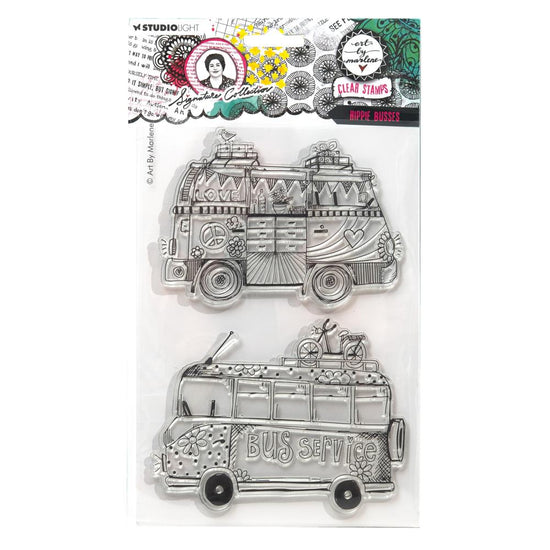 Art By Marlene Signature Collection Clear Stamps Nr. 700, Hippie Busses