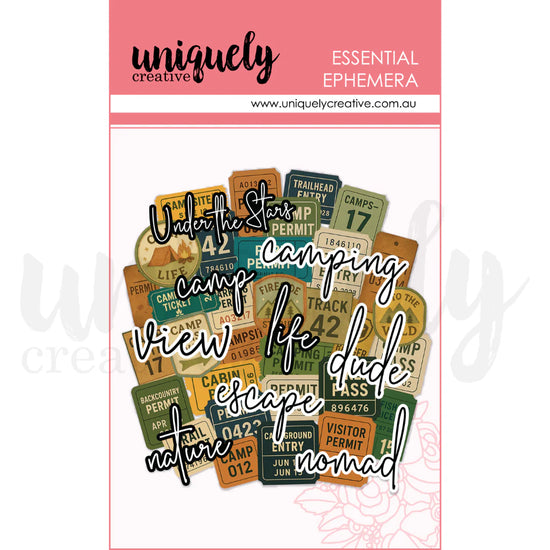 Uniquely Creative CAMPSITE TICKETS AND TITLES EPHEMERA