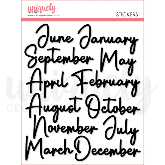 Uniquely Creative PUFFY MONTH STICKERS