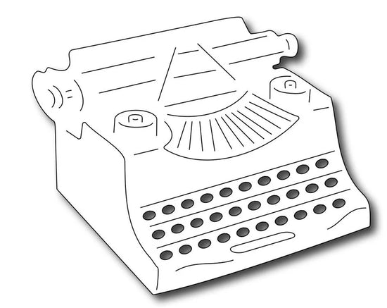 Frantic Stamper Precision Die - Retro Typewriter