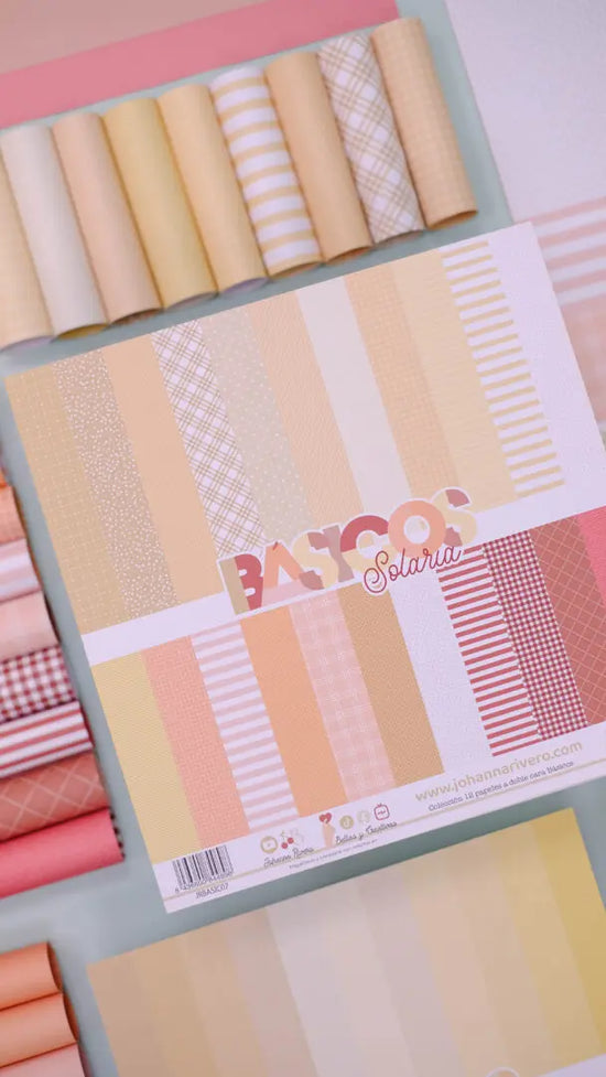 Colección 12 BÁSICOS doble cara 12×12″ Solaria
