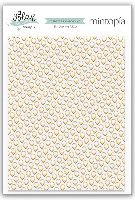 Mintopia Carpeta de embossing 6"x8" Geotags A volar Travel Stories Mintopía