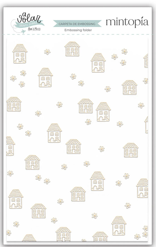 Mintopia Carpeta de embossing 6"x8" Casitas A volar Travel Stories Mintopía