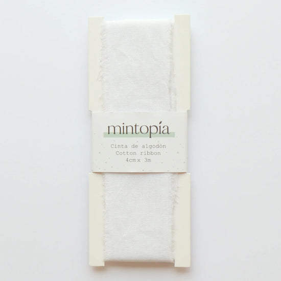 Mintopia Cinta de algodón Mintopía 4 cm x 3 m White