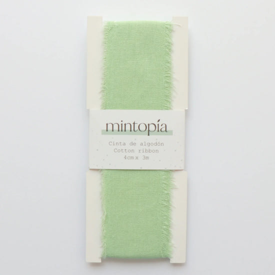 Mintopia Cinta de algodón Mintopía 4 cm x 3 m Pastel Green