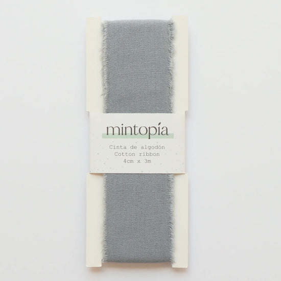 Mintopia Cinta de algodón Mintopía 4 cm x 3 m Grey Blue