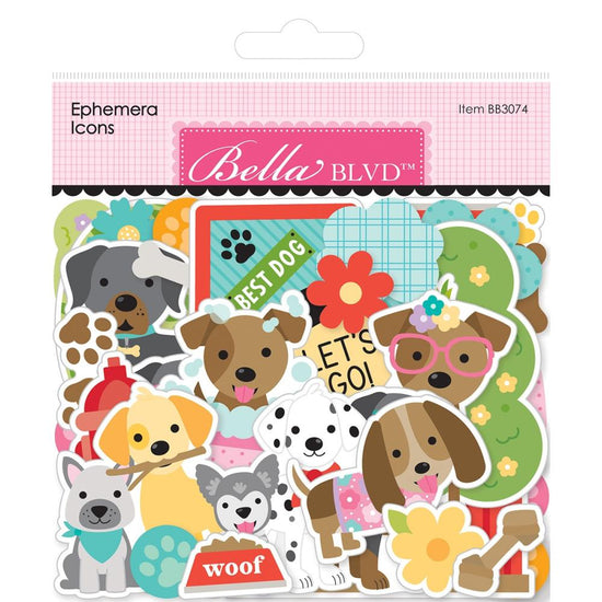 Bella Blvd Cardstock Ephemera Icons, Bow Wow