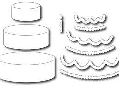 Frantic Stamper Precision Die - Tiered Cake and trimmings (set of 10 dies)