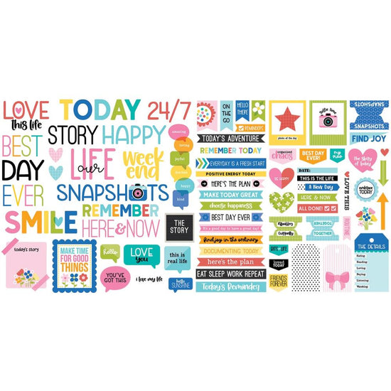 Bella Blvd Cardstock Ephemera Words, Documented