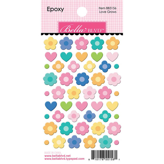 Bella Blvd Love Grows Here Epoxy Stickers Love Grows