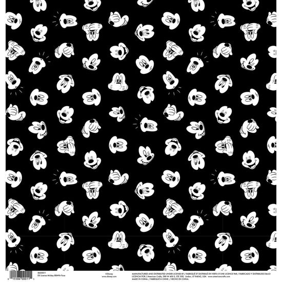 Ek Disney Single-Sided Cardstock 12"X12" Mickey Black & White