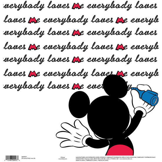 Ek Disney Single-Sided Cardstock 12"X12" Mickey Everybody Loves Me