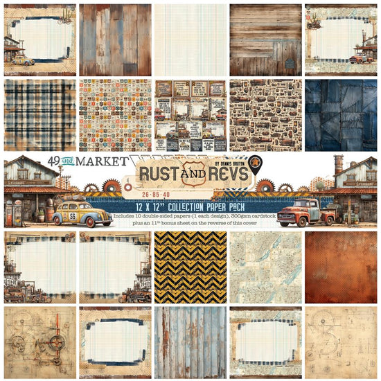 49 & Market Collection Pack 12"X12" Rust and Revs