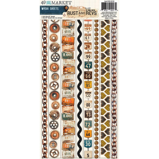 49 And Market Washi Sheets Rust and Revs