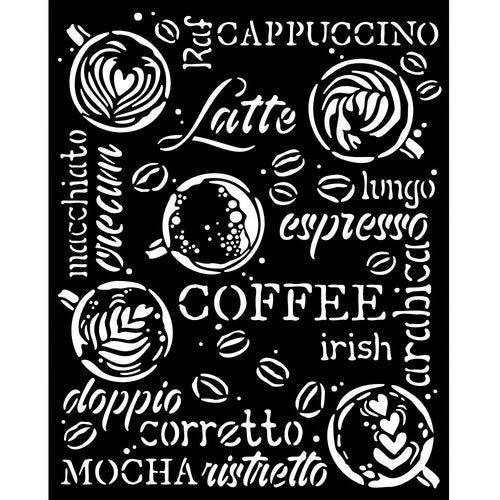 Stamperia Coffee and Chocolate Collection Stencil Cappuccino