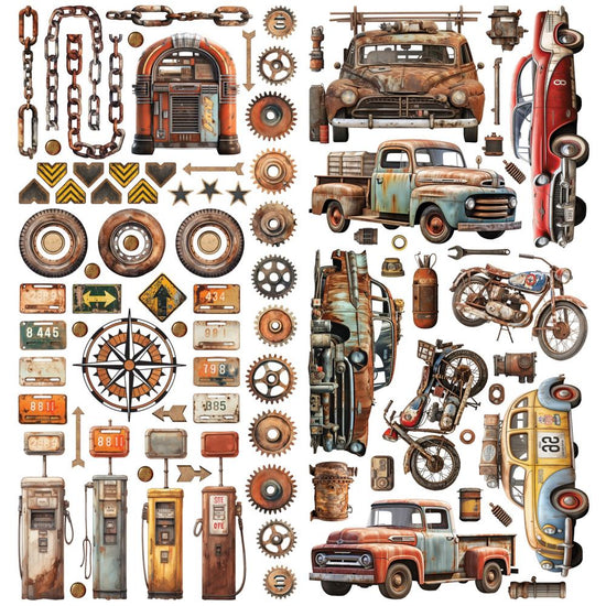 49 And Market Laser Cut Outs Rust and Revs Elements