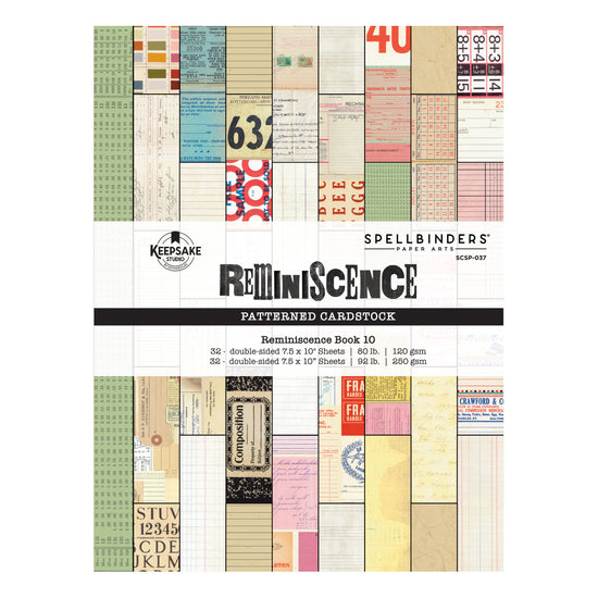 Spellbinders Reminiscence Book 10 Patterned Cardstock by Esther Glas