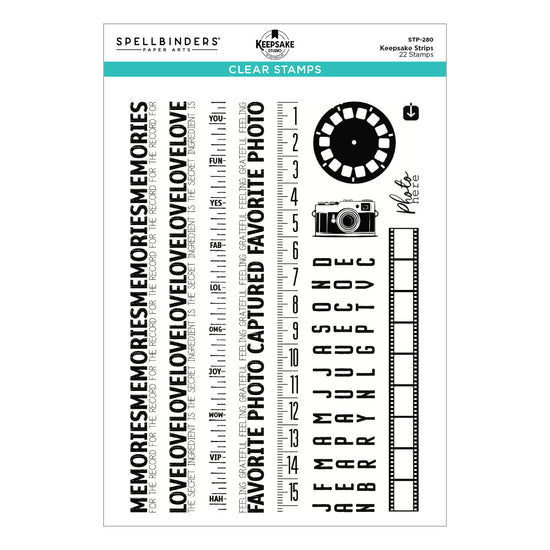 PRE ORDER Spellbinders Keepsake Strips Clear Stamp Set by Esther Glas PRE ORDER