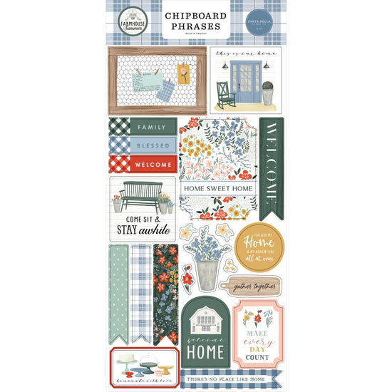 Farmhouse Summer Chipboard 6"X13" Phrases