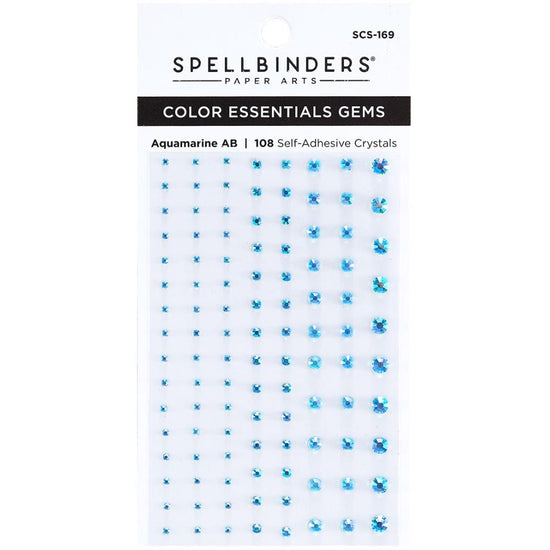 Spellbinders Color Essentials Gems 108/Pkg Aquamarine SCS-169