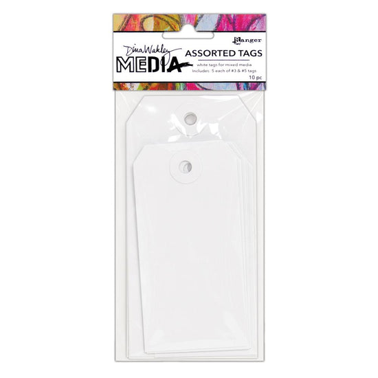 Dina Wakley Media White Tags 