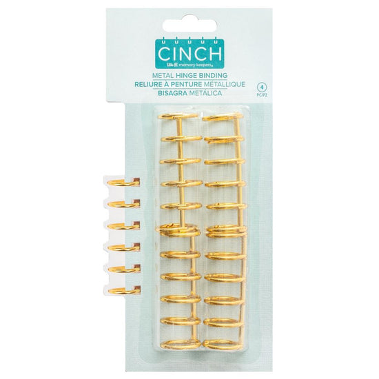 We R Memory Keepers Cinch Metal Hinge Binding 4/Pkg Gold