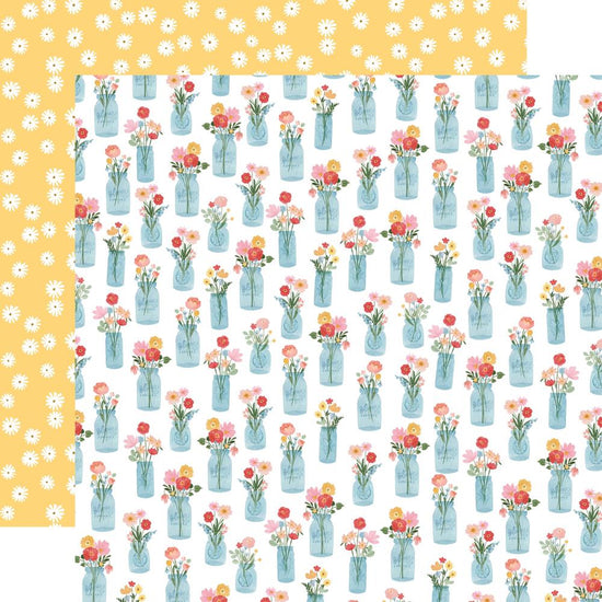 Summer Double-Sided Cardstock 12"X12" Floral Jars
