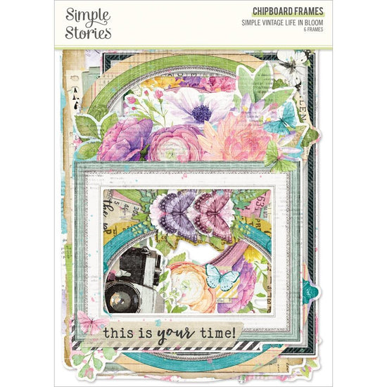 Simple Vintage Life In Bloom Chipboard Frames