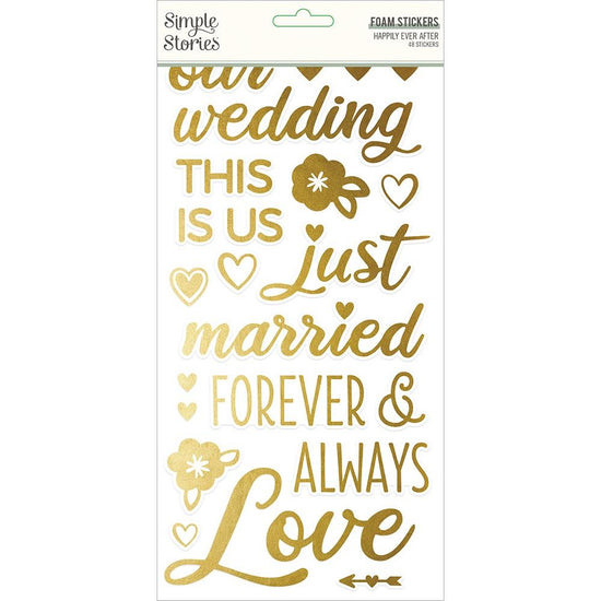 Happily Ever After Foam Stickers 48/Pkg
