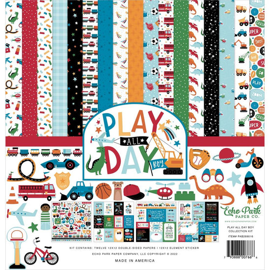 Echo Park Collection Kit 12"X12" Play All Day Boy