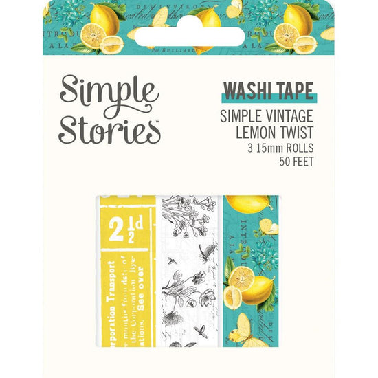 Simple Stories Simple Vintage Lemon Twist Washi Tape 3/Pkg