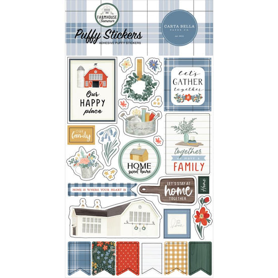 Farmhouse Summer Puffy Stickers